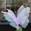 50см Большая Имитация Бабочки 3D Уличный Торговый Центр Свадебный Фестиваль Украшение Реквизит Полый Большой Подвесной Марлевый Искусственный Цветок