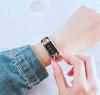 Square Face Stainless Steel Bracelet Watch Simple Waterproof Cute Silver Black Women's