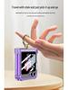 Чехол для Samsung Galaxy Z Flip 6: Вал подушки безопасности, Полностью закрывающий корпус, Прозрачная пленка, Держатель-кольцо