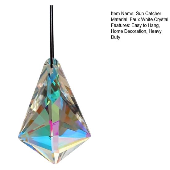 Faux Crystal Sun Catcher Decoration Indoor Outdoor Home Office Garden Window
