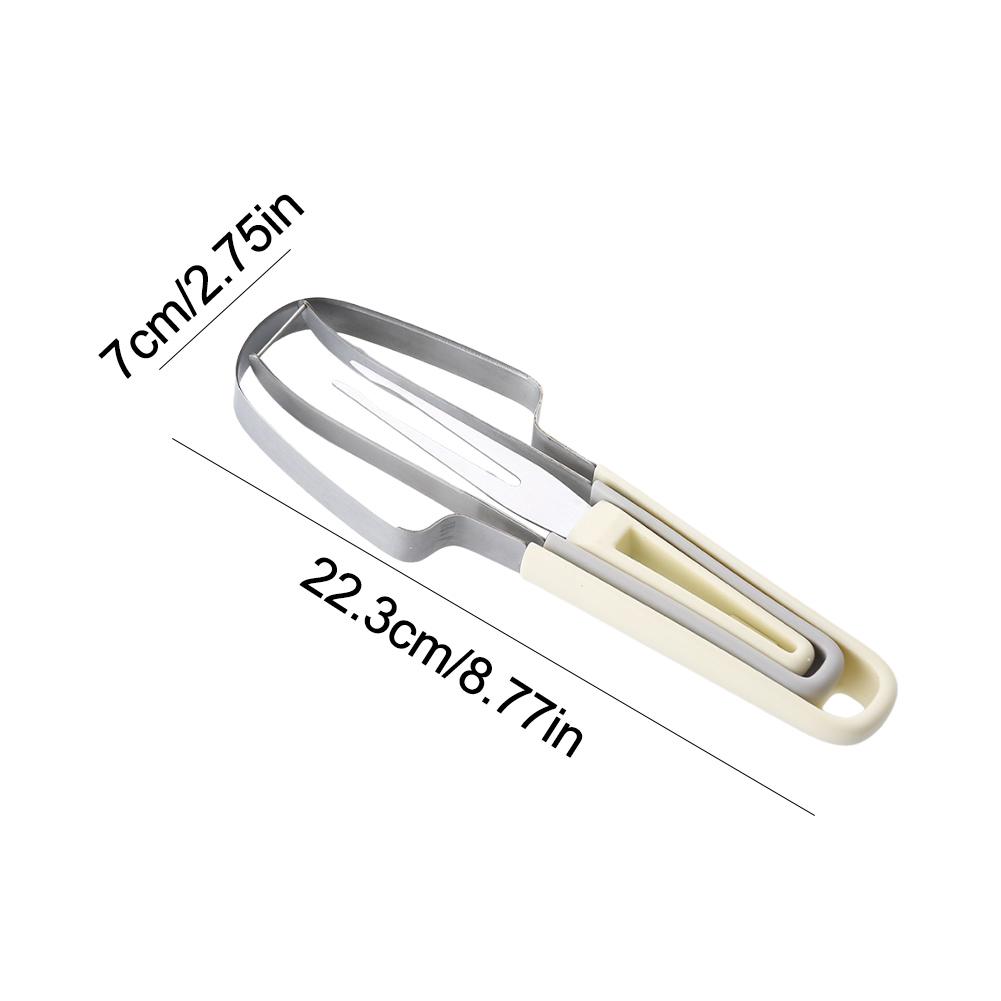 3-в-1 резак для вилки для арбуза, резак для нарезки из нержавеющей стали, инструмент для нарезки (бежевый)