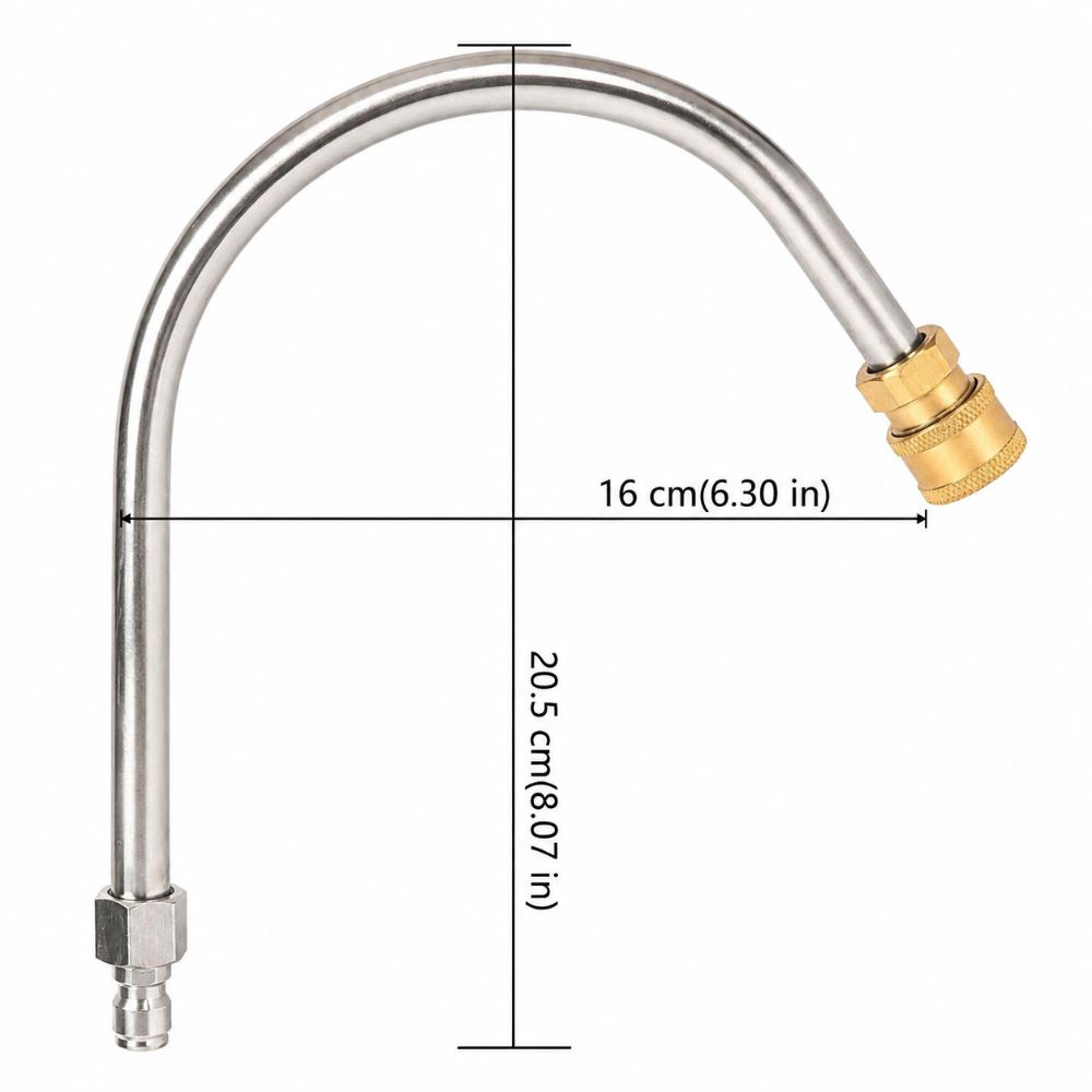 U Shaped Pressure Washer Extension Wand with 5 Nozzles Pressure Washer Curved Rod  Window Washing