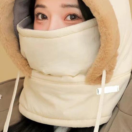 Зимняя велосипедная шапка со встроенным защитным экраном и утеплителем для шеи, ветрозащитная, толстая