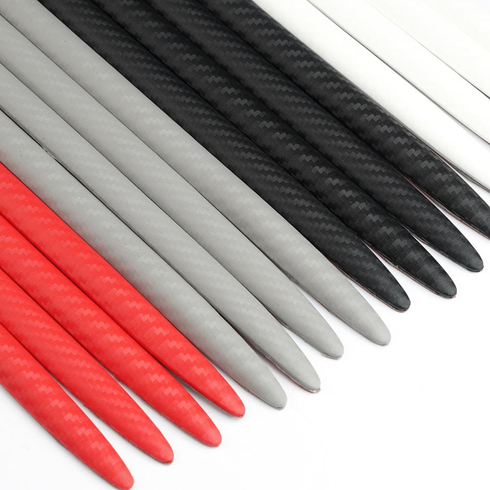 4 шт. 41 см защитная полоса для двери автомобиля, противоударная полоса из углеродного волокна, резиновая защитная накладка на бампер автомобиля, наклейка от царапин, отделочные полоски