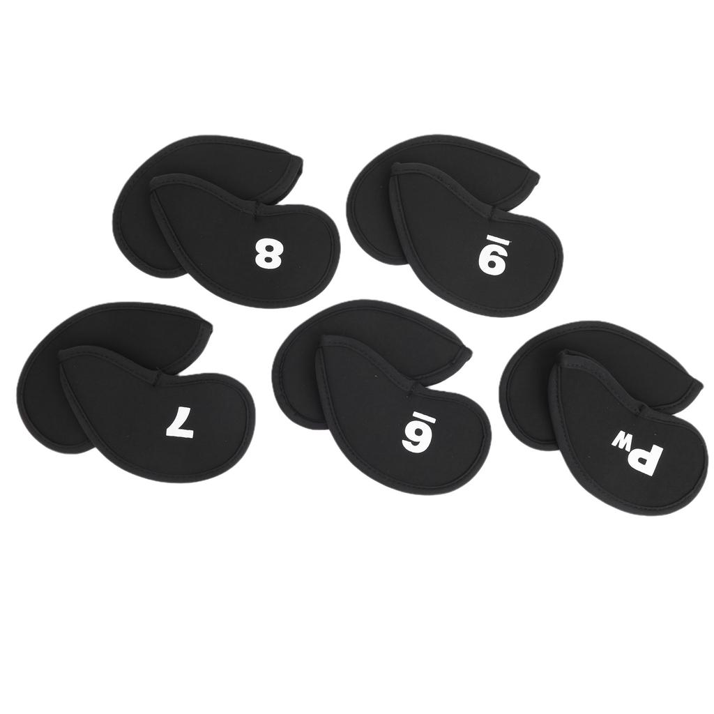 11Pcs Golf Iron Head Covers Sleeve Number Pattern Protective Portable Golfing Accessory