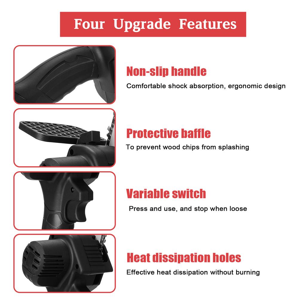 Kkmoon 6-дюймовые портативные мини-электрические обрезные пилы с плавной регулировкой скорости, 21 В (два аккумулятора)