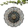 3D Metal Wind Spinner Silent Bird Scare Device Rotating Wind Chime Outdoor Decor Modern Feather Design Garden Yard Patio Decoration