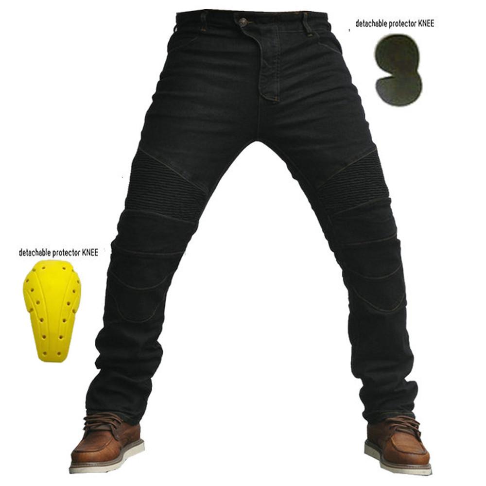 Unisex Motorcycle Racing Denim Pants with Protective Gear