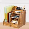 Настольный органайзер для файлов, подставка для документов, офисные принадлежности, деревянное хранилище для спальни