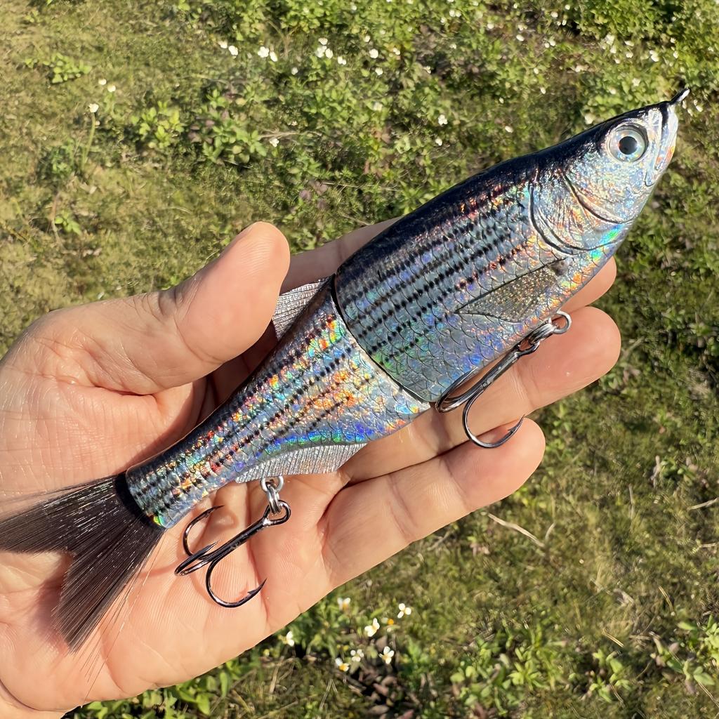 New Model 17Cm 43G Multi-Segmented Soft Tail Fish 3D Realistic Fishing Lure