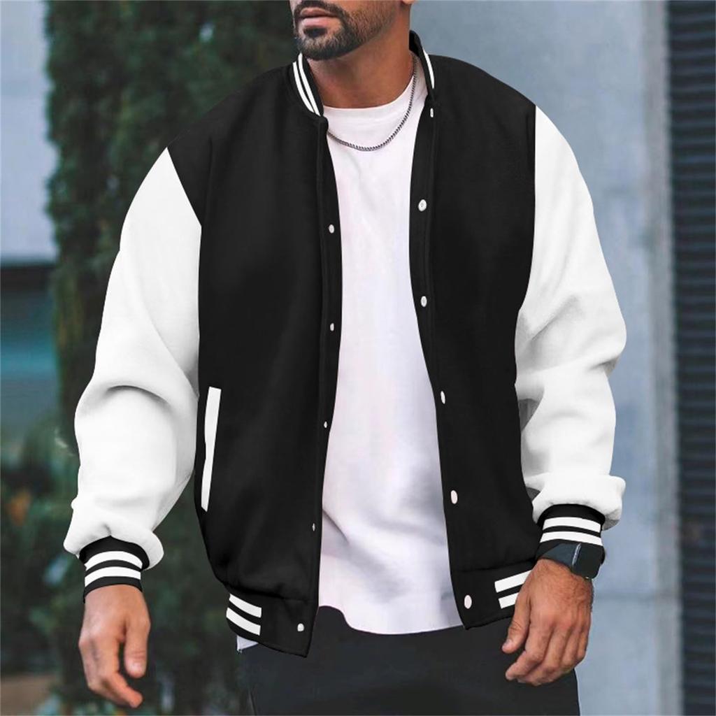 Casual And Versatile Men'S Loose Cardigans, Baseball Jerseys, Fashionable Jackets