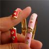Ethnic Gifts For Women Girl Peony Cloisonne Enamel Filigree Bracelet Accessories Jewelry Bangles