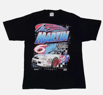 Винтажная футболка Nascar Roush Racing Марка Мартина