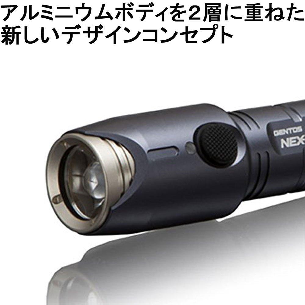 GENTOS USB Rechargeable Flashlight NEXERA 130 Practical Lighting for 3 [Brightness Lumens, Hours] NEX-971R