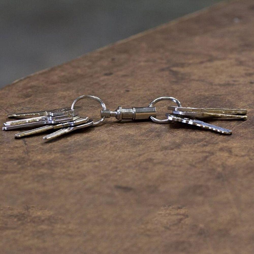 Карабины для выживания с двумя головками, съемные, съемные, дужки, брелки для ключей, брелок, держатель для ключей