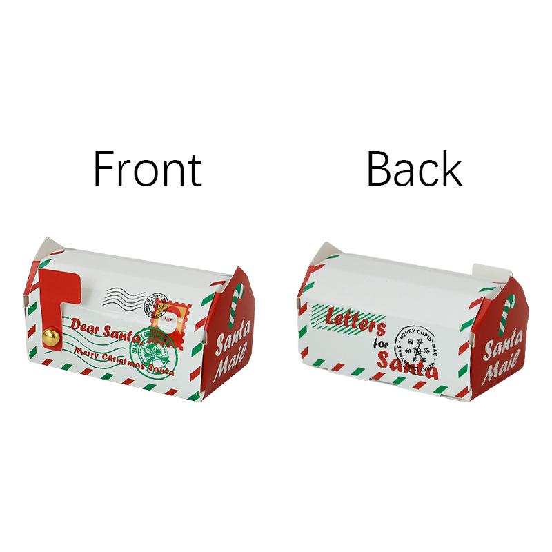 50 шт. рождественский почтовый ящик в форме подарочной коробки для конфет, детская рождественская упаковка для печенья, сумка для домашнего декора Navidad Noel, Новый год