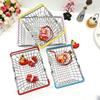 1pc Metal Wire Mini Shopping Basket 2 Sizes Available with Handle Desktop Storage Basket Mesh Desk Organizer Stationery Holder