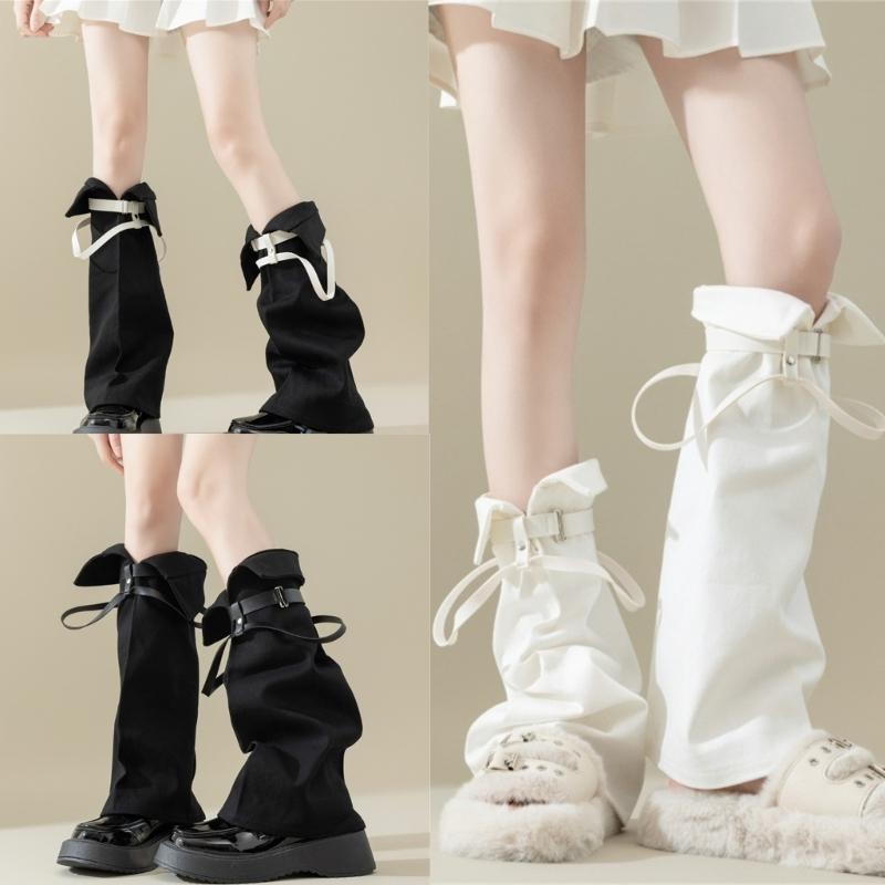 Subculture Leg Warmers for Women Girls Y2K Leg Warmer Sweet Cool Long Socks Gothic Harajuku Leg Cover Knee High Socks