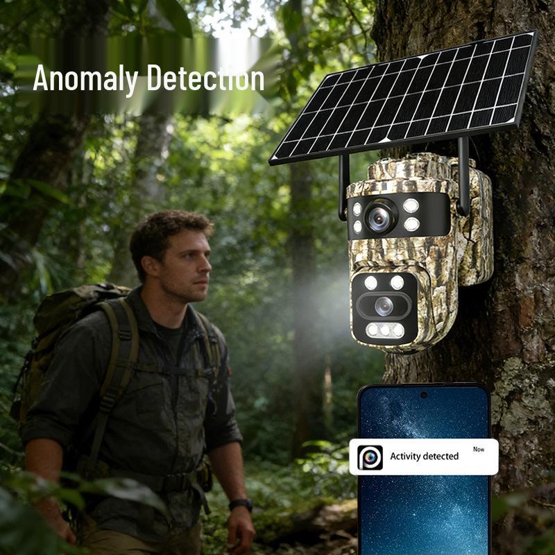 Camouflage Wireless Solar Camera with Remote Mobile Detection & Night Vision