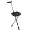 Cane Stool Foldable Prevent Slip Adjustable Height Aluminum Alloy Crutch Chair with Flashlight for