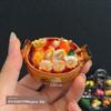 3D Chinese Style Food Magnet: Lobster & Noodles Hot Pot with Mantis Shrimp Sticker