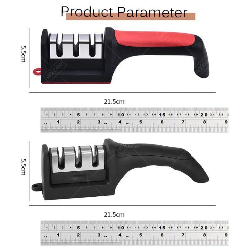 Точилка для ножей Whetstone Sharpening Professional Многофункциональная 3-ступенчатая керамическая точилка для кухонных ножей с нескользящей основой