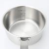 MUJI Stainless Steel Aluminum Triple-Layer Saucepan, Approx. 1.5L, Approx. 36cm W x 13cm H, 82219920, Silver