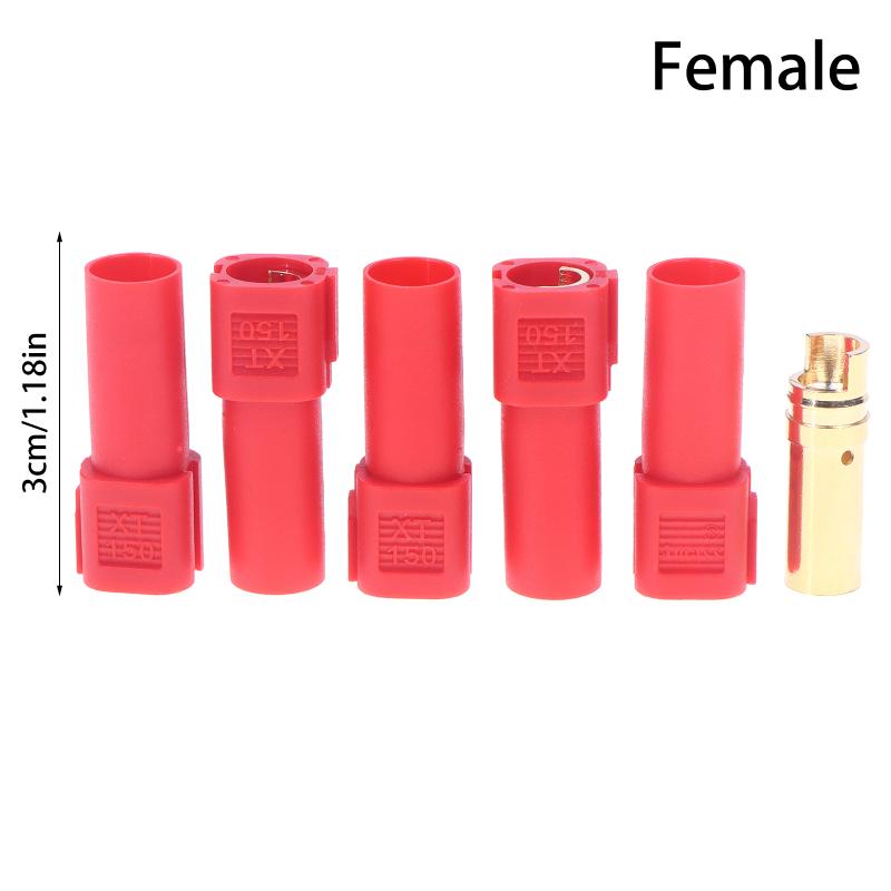 5PCS Amass XT150 Male Female Bullet Connector Adapter Plug Set 6mm 130 High Rated Amps For RC LiPo Battery