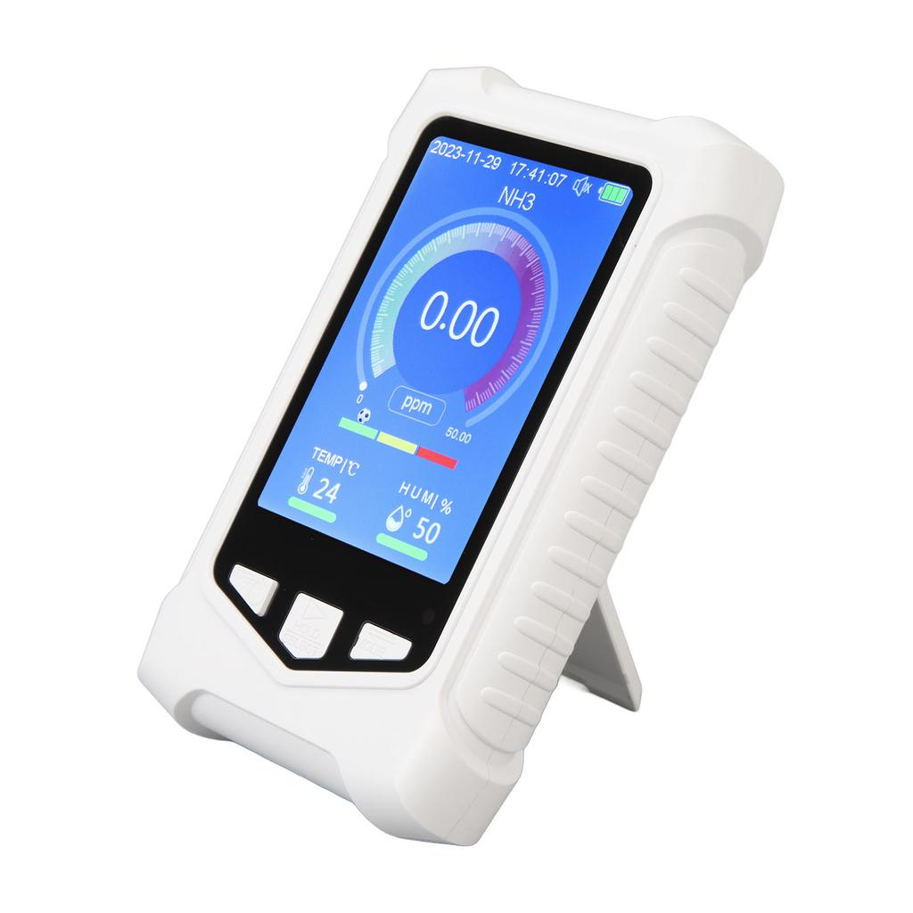 Измеритель NH3, портативный, точный, от 0 до 50 ppm, 3,5-дюймовый ЖК-дисплей, детектор газа NH3 для дома