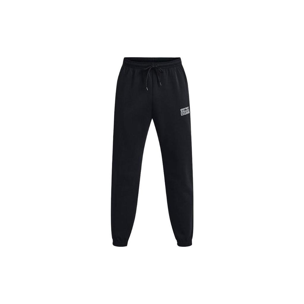 Under Armour Solid Color Jogger Training Knit Pants Men Bottoms Black 1377175-001