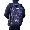 LINING Polyester Laptop Backpack Regular Men's Maple Leaf Black YBST093-4