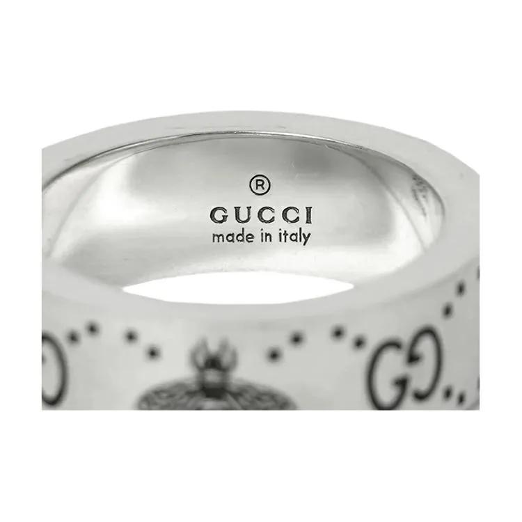 GUCCI Double G 925 Sterling Silver Rings Unisex Silver (Unisex) Rings 728389J84000728