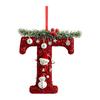 2D 26 Letter  Christmas Ornaments Acrylic Flat Christmas Tree Home Decorations Ornaments
