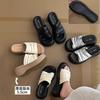 [Arch Sole] Uncle's Same Height-increasing Casual One-word Sandals Women's 2025 Summer New Thick-soled Sandals