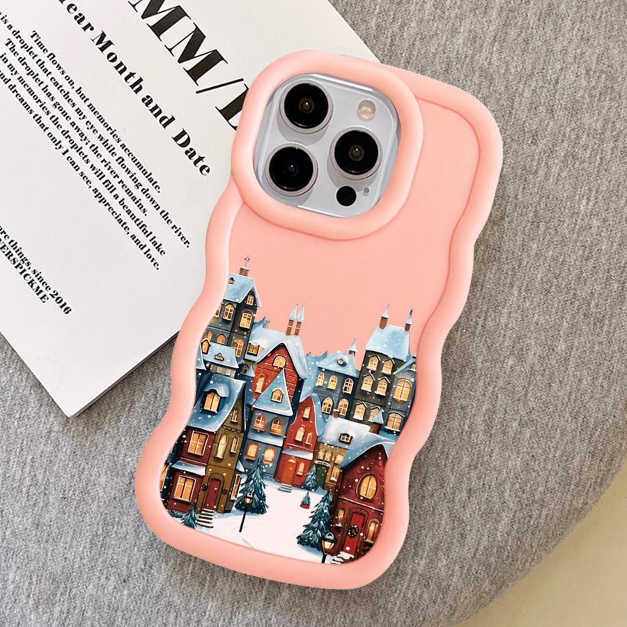 Soft Phone Cover Case for iPhone 17 Air 16 Pro Max 8 13 14 12 15 Plus 11 XR Cartoon Architecture