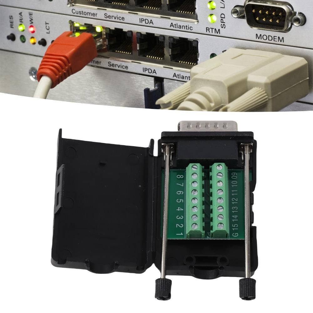 DB15 DB15 Разъем Без пайки 15-контактный DB15 Разветвитель с корпусом Штекерный Разъем Плата-адаптер Разъемы VGA