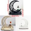 Dark Style Wooden Swing Pumpkin Ghost Vintage Crescent Tombstone Desk Craft  Halloween Party