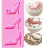 Commodity Chocolate Heels 3d Fondant Mold Decoration Shoe Mold Lady Wedding Cake Decoration Mould Silicone Cak