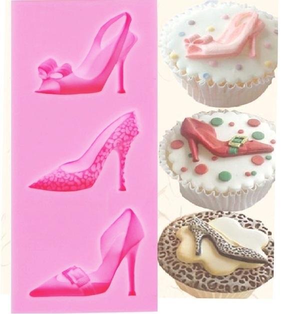 Commodity Chocolate Heels 3d Fondant Mold Decoration Shoe Mold Lady Wedding Cake Decoration Mould Silicone Cak