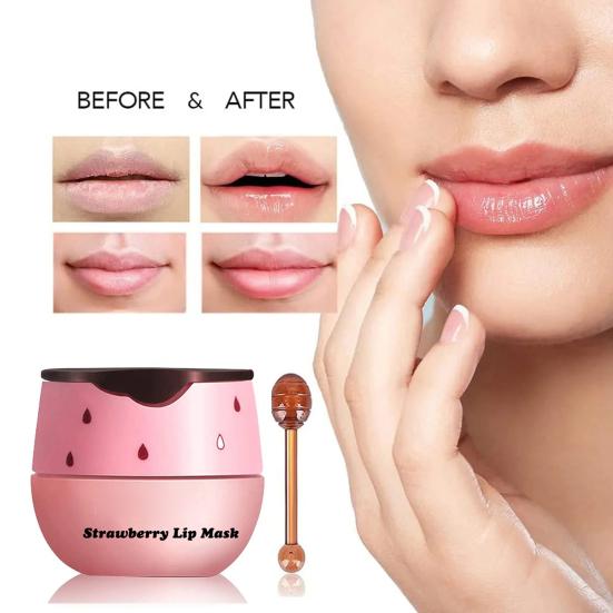 1/2 шт. бальзам для губ с аппликатором, прополис/клубничный аромат, питательный и увлажняющий крем для ухода за губами, против высыхания, удаление омертвевшей кожи, увлажняющий крем для губ