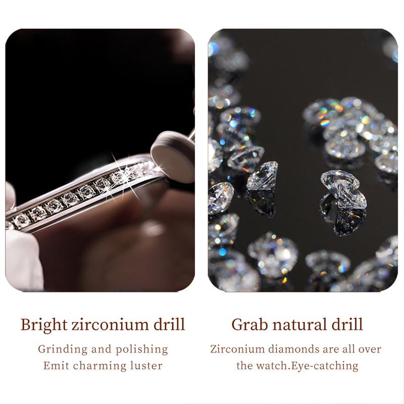 OLEVS Top Brand Luxury Elegant Rose Gold Wristwatches Fashion Watches For Women Diamonds Watch Reloj Mujer