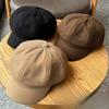 Autumn Winter Beret Women Girls Korean Vintage Fashion Versatile Octagonal Hat Artistic Style Newsboy Hat Japanese Painter Hat