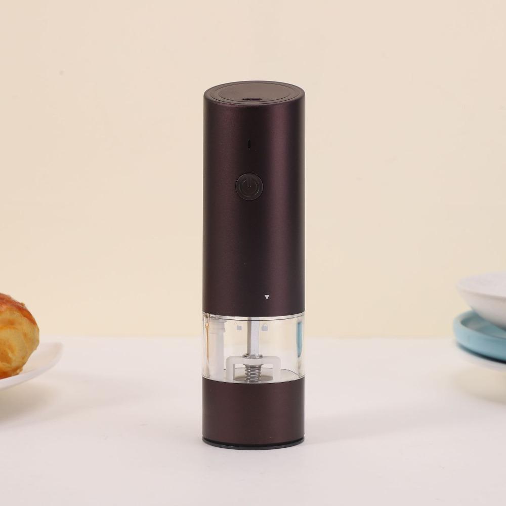 USB Rechargeable Electric Salt and Pepper Grinder with Light Pepper Mill Bottle Dinning Table