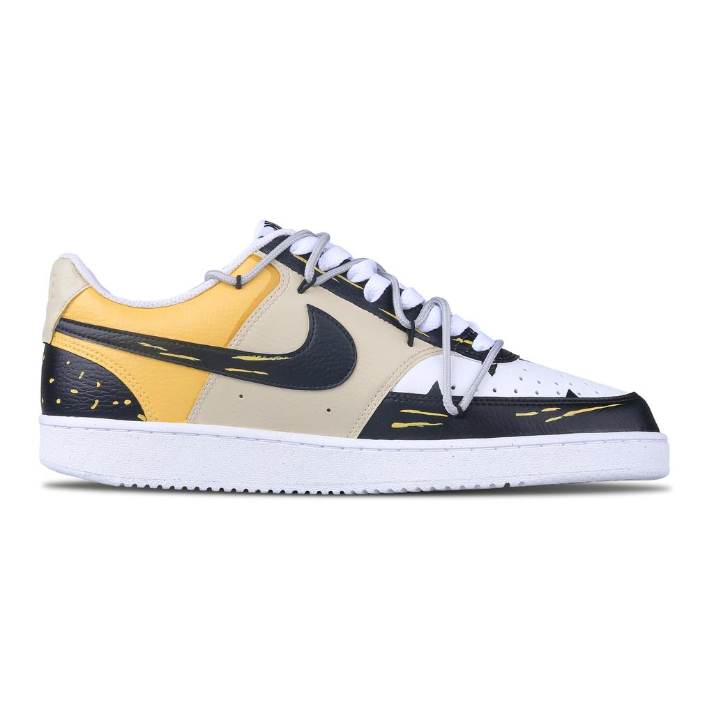 Nike Court Vision 1 Бледно-желтый Скелетная тень Нескользящая амортизация Низкие кеды для скейтбординга Мужские Черно-желтый DH2987-101(team257-)