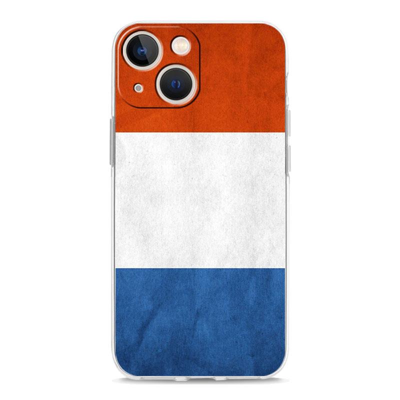 Чехол для телефона iPhone 17 Air Cases iPhone 16 15 12 13 14 Pro Max SE 7 8 Plus iPhone11 Прозрачный Мягкий Чехол Флаг Нидерландов