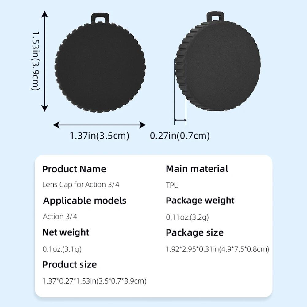 Sports Camera Lens Cover for DJI Osmo Action 4 Shockproof Lens Cap Protective Covers for DJI Osmo Action 4/Action 3 Lens Covers
