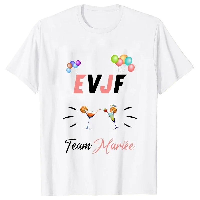 Футболка Evjf Femme French Girls Футболка для девичника «Команда невесты» Футболка для свадебного душа Друзья Свадебный топ для девичника
