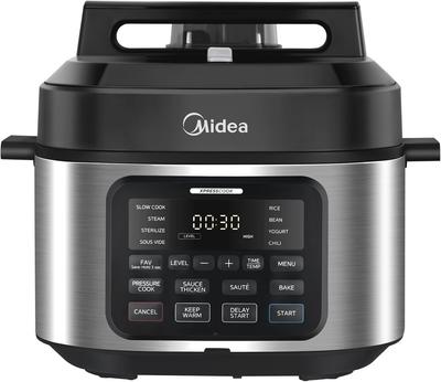 Мультиварка Midea 9-в-1, 6 л с 12 функциями приготовления Скороварка