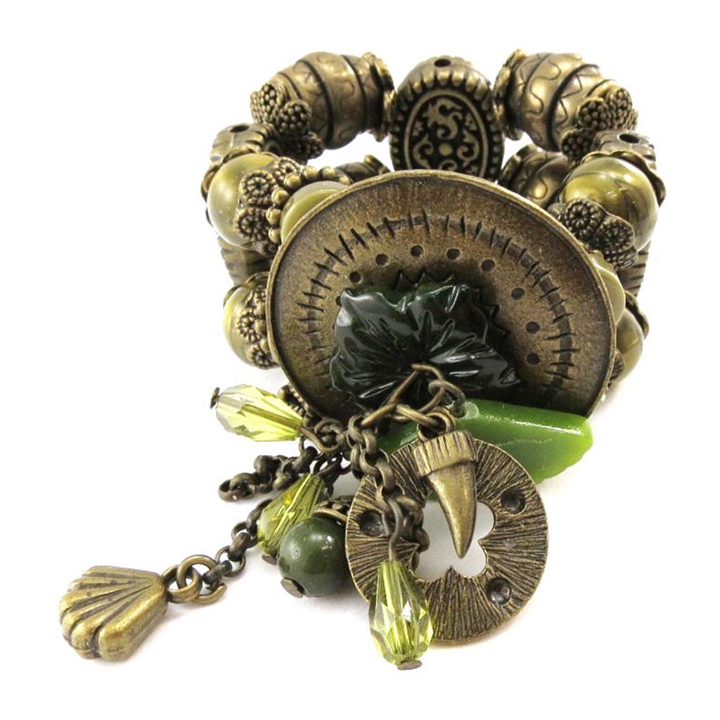 Les Trésors De Lily [E5822] — Зеленый дизайнерский браслет «Самба»