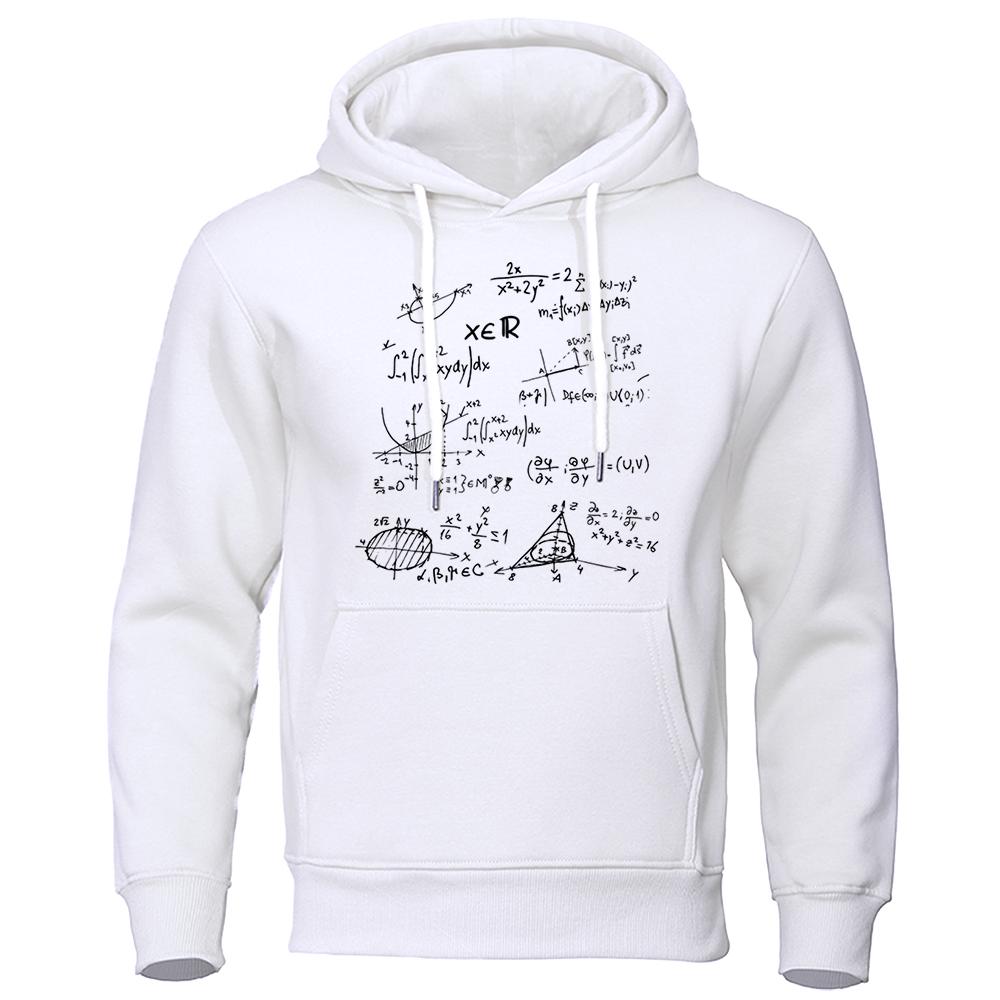 Mathematical Formula Print Men Hoodie Vintage Oversize Clothes Fashion Harajuku Tracksuit Comfortable All-Match Hoodies For Men
